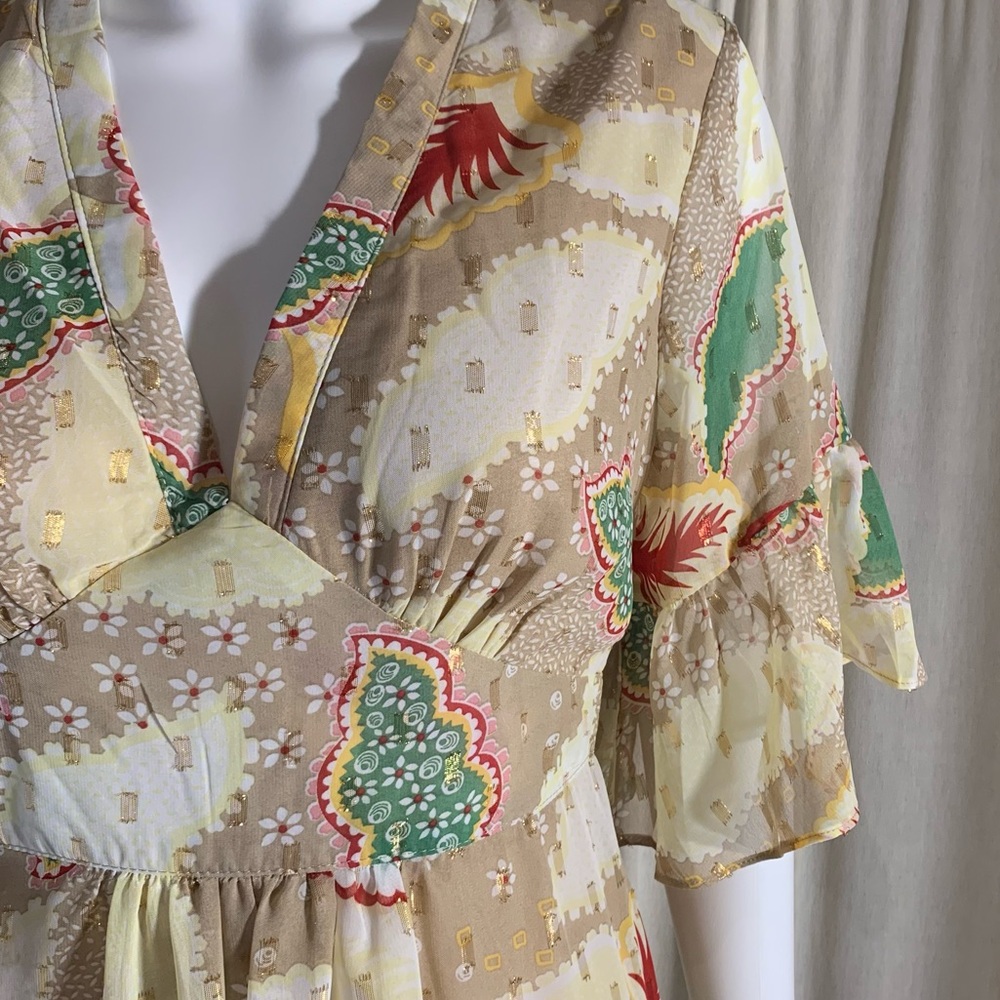 Botanical Pattern Maxi Dress - Picture 6 of 14